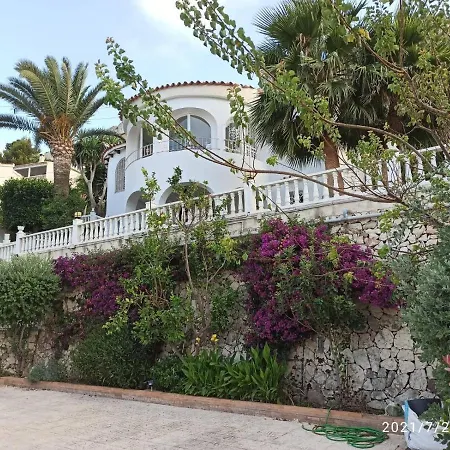 Med Panoramautsikt Med Privat Pool I Calpe, Costa Blanca, Spanien ヴィラ カルプ