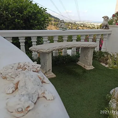 Med Panoramautsikt Med Privat Pool I Calpe, Costa Blanca, Spanien カルプ